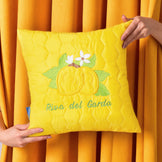 Подушка декоративна 40х40 Лимони IDEIA з вишивкою антиалергенна жовта