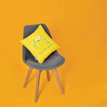 Подушка декоративна 40х40 Лимони IDEIA з вишивкою антиалергенна жовта