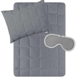 Набір полуторний Man Maker IDEIA ковдра 140х210 і подушка 50х70 сірий, антиалергенний, штучний пух +