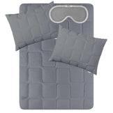 Набір євро Man Maker IDEIA ковдра 200х220 і 2 шт подушка 50х70 сірий, антиалергенний, штучний пух +