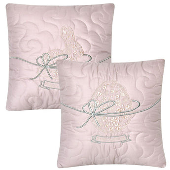 Набір декоративних подушок 40x40 см 2 шт Великий IDEIA, подушка з вишивкою, святковий декор какао
