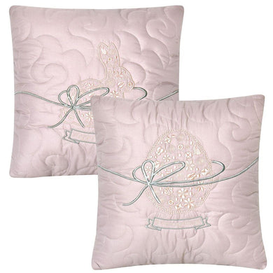 Набір декоративних подушок 40x40 см 2 шт Великий IDEIA, подушка з вишивкою, святковий декор какао