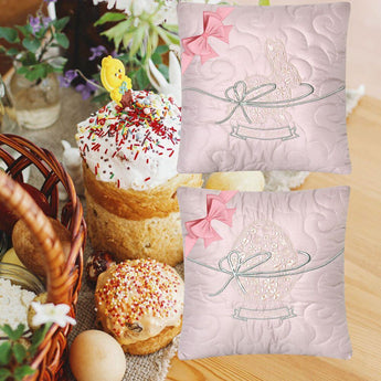 Набір декоративних подушок 40x40 см 2 шт Великий IDEIA, подушка з вишивкою, святковий декор какао