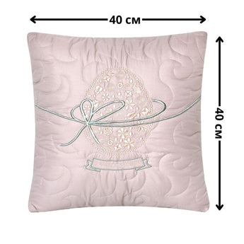 Набір декоративних подушок 40x40 см 2 шт Великий IDEIA, подушка з вишивкою, святковий декор какао