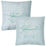 Набір декоративних подушок 40x40 см 2 шт Великий IDEIA, подушка з вишивкою, святковий декор м'ята