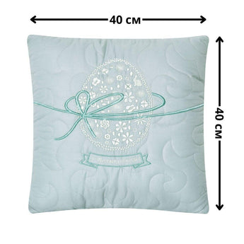 Набір декоративних подушок 40x40 см 2 шт Великий IDEIA, подушка з вишивкою, святковий декор м'ята