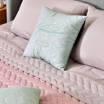 Набір декоративних подушок 40x40 см 2 шт Великий IDEIA, подушка з вишивкою, святковий декор м'ята