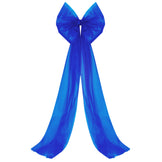 Бант декоративний 65х200 см великий фатиновий святковий синій