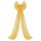Бант декоративний 65х200 см великий фатиновий святковий жовтий