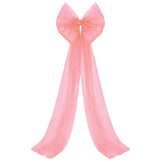 Бант декоративний 65х200 см великий фатиновий святковий пудра
