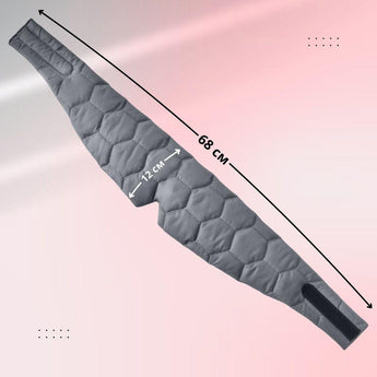 Маска для сну 12×68 см стьобана мікрофібра з липучкою для жінок і чоловіків сіра