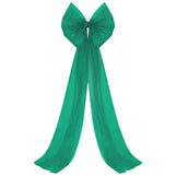 Бант декоративний 65х200 см великий фатиновий святковий зелений