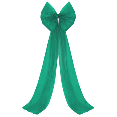 Бант декоративний 65х200 см великий фатиновий святковий зелений