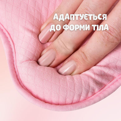 Подушка ортопедична дитяча BabyComfort PAPAELLA 27×22×3 см з ефектом пам'яті, у формі ведмедика рожева
