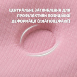 Подушка ортопедична дитяча BabyComfort PAPAELLA 27×22×3 см з ефектом пам'яті, у формі ведмедика рожева