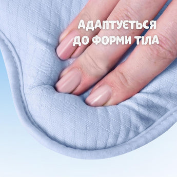 Подушка ортопедична дитяча BabyComfort PAPAELLA 27×22×3 см з ефектом пам'яті, у формі ведмедика блакитна