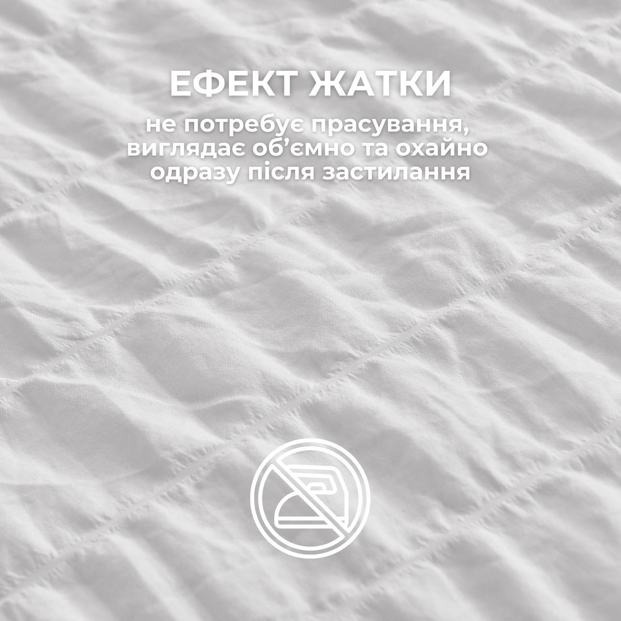 Комплект постільної білизни євро Cloud Dream IDEIA жатка білий
