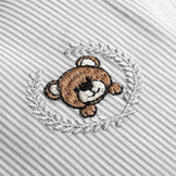 Наволочка на подушку ортопедичну дитячу BabyComfort PAPAELLA 23х30 см бавовна з вишивкою сіра