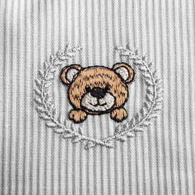 Наволочка на подушку ортопедичну дитячу BabyComfort PAPAELLA 23х30 см бавовна з вишивкою сіра