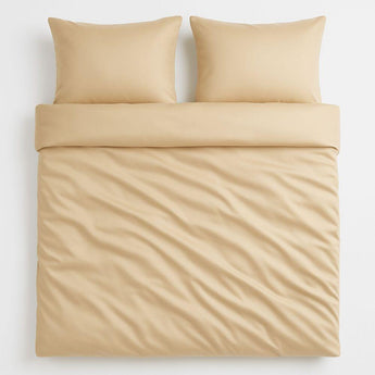 Набір постільної білизни євро IDEIA підковдра 200х220 см + 2 наволочки 50х70 см преміумсатин бавовна беж