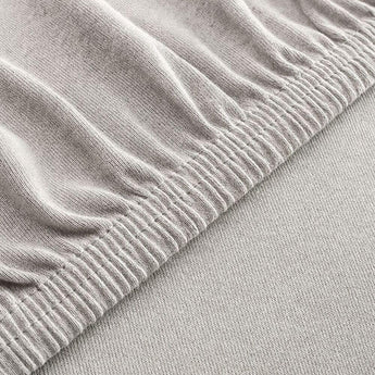 Простирадло трикотажне 80/90х200х35 см на гумці IDEIA, еластичне, трикотаж, бавовна сірий/беж