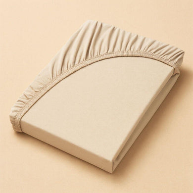 Простирадло трикотажне 140/160х200х35 см на гумці IDEIA, еластичне, трикотаж, бавовна беж