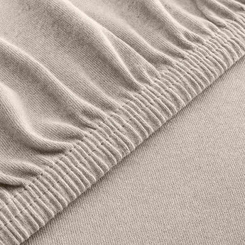 Простирадло трикотажне 180/200х200х35 см на гумці IDEIA, еластичне, трикотаж, бавовна беж
