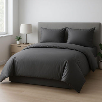 Набір постільної білизни полуторний IDEIA підковдра 145х215 см + 2 наволочки 50х70 см преміум сатин бавовна т/сірий