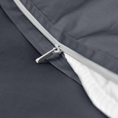 Комплект постільної білизни IDEIA полуторний 145х215 сатин бавовна преміум т/сірий