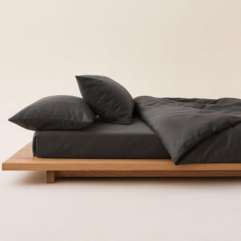 Комплект постільної білизни IDEIA євро 200х220 сатин бавовна преміум з трикотажним простирадлом на резинці