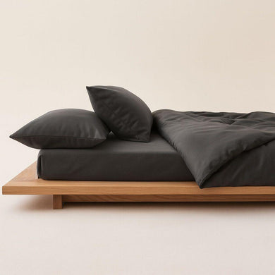 Комплект постільної білизни IDEIA євро 200х220 сатин бавовна преміум з трикотажним простирадлом на резинці