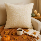 Подушка декоративна IDEIA 55х55 см штучне хутро гіпоалергенне молоко