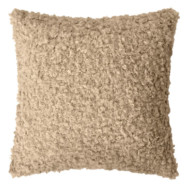 Подушка декоративна IDEIA 55х55 см зі штучного хутра гіпоалергенна карамель