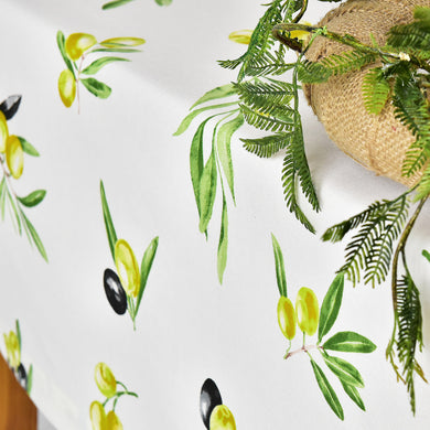 Скатертина з водовідштовхувальним просоченням IDEIA 140х170 см бавовна оливки