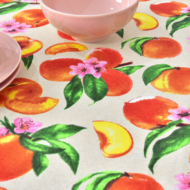 Скатертина з водовідштовхувальним просоченням IDEIA 140х170 см бавовна персик