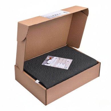 Комплект постільної білизни євро Cloud Dream IDEIA жатка, у подарунковому пакованні т/сірий