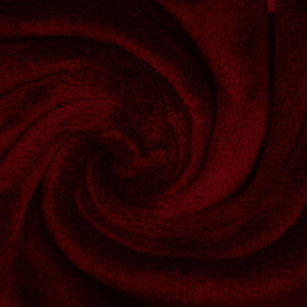 Плед покривало велсофт 170х210 см супер м'який з вишивкою різдвяний бордо ведмедик