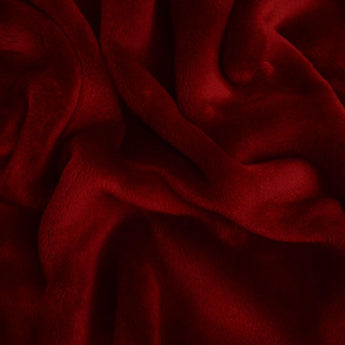 Плед покривало велсофт 170х210 см супер м'який з вишивкою різдвяний бордо печиво