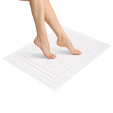 Килимок для ніг і ванної кімнати 50х70 см бавовна жакард з ніжками пл 700 г/м2 білий