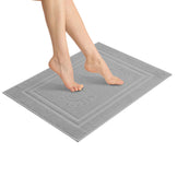 Килимок для ніг і ванної кімнати 50х70 см бавовна жакард з ніжками пл 700 г/м2 сірий