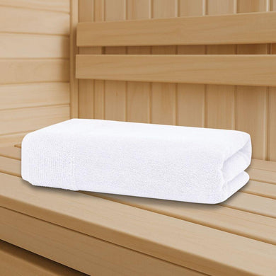 Рушник махровий 100х150 см пл 600 г/м2 банний для тіла та сауни натуральна бавовна білій