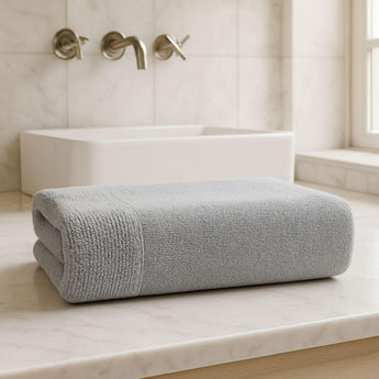 Рушник махровий 70х140 см пл 600 г/м2 банний для тіла натуральна бавовна сірий