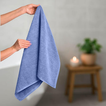 Рушник махровий 50х90 см пл 600 г/м2 для рук і обличчя натуральна бавовна синій