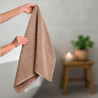 Рушник махровий 50х90 см пл 600 г/м2 для рук і обличчя натуральна бавовна беж