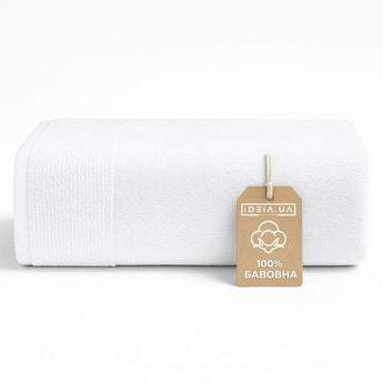 Рушник махровий 50х90 см пл 600 г/м2 для рук і обличчя натуральна бавовна білий