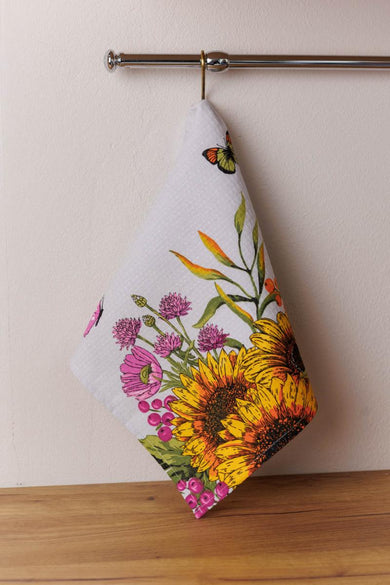 Рушник вафельний Соняхи з метеликами ПРОВАНС, 34x58см 044960