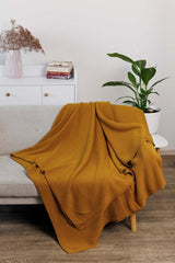 В'язаний плед MONO Охра ПРОВАНС, 220х240см 045029