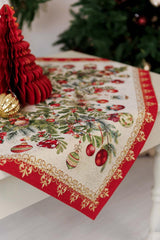Наперон новорічний РІЗДВЯНІ ІГРАШКИ ПРОВАНС, 95x100cм 047029
