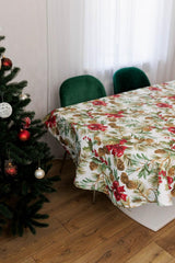 Кругла скатертина Хвоя ПРОВАНС, D160см 046546