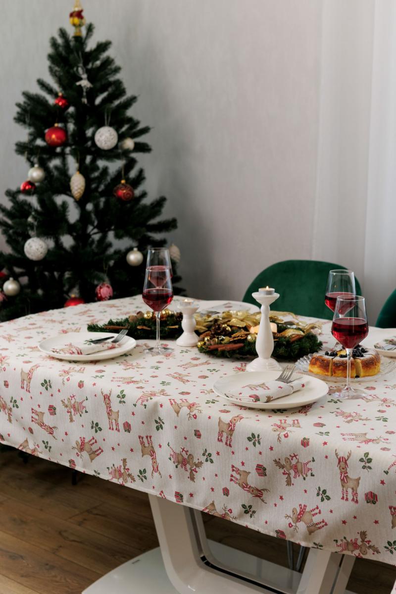 Скатертина кухонна Олені ПРОВАНС, 136х180см 046524